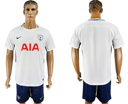 Tottenham Hotspur Blank White/Blue Soccer Club Jersey